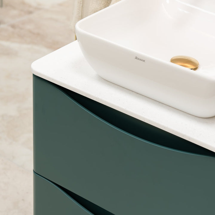 Josef Martin Happi 600mm Wall Hung Vanity Unit &amp; Glacier White Worktop - Goblin