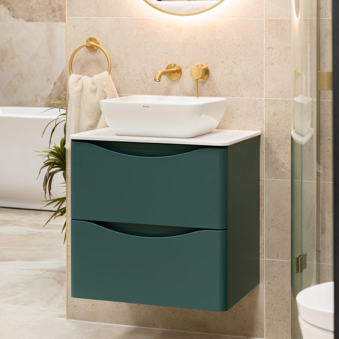 Josef Martin Happi 600mm Wall Hung Vanity Unit &amp; Glacier White Worktop - Goblin