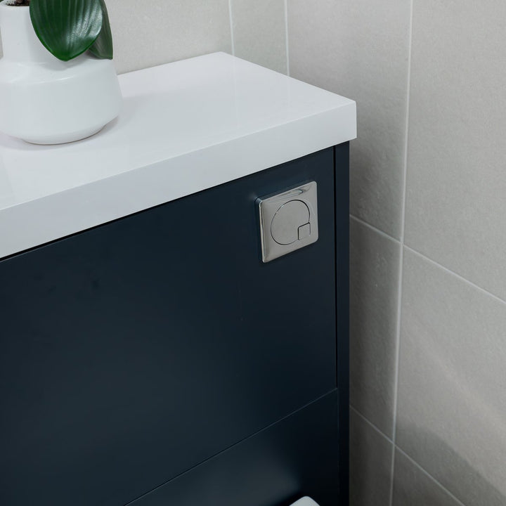 Josef Martin Vanity Unit, WC Run &amp; Basin Left Hand - Indigo Blue