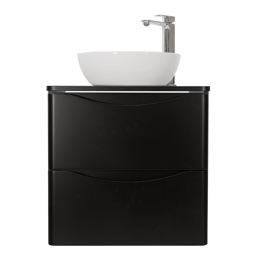 Josef Martin Happi 600mm Wall Hung 2 Drawer Vanity Unit &amp; Worktop - Ember