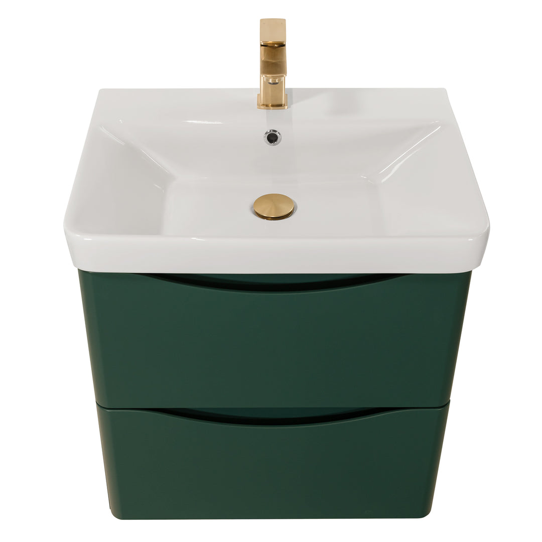 Happi 600mm Wall Hung Vanity Unit &amp; Basin - Goblin