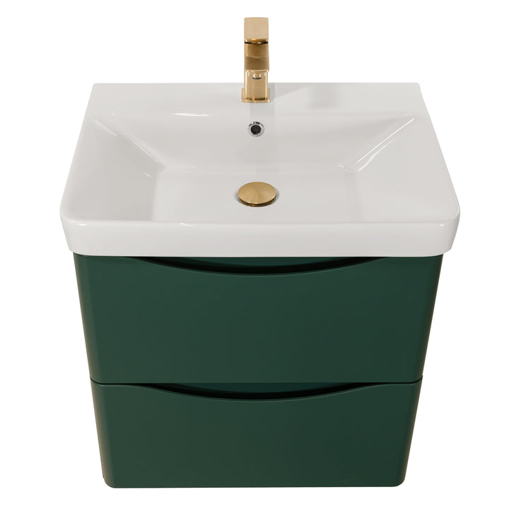 Happi 600mm Wall Hung Vanity Unit &amp; Basin - Goblin