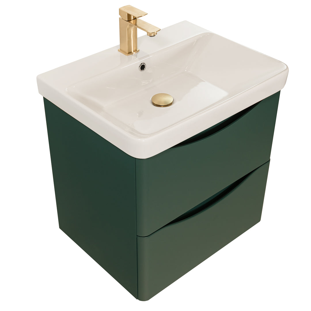 Happi 600mm Wall Hung Vanity Unit &amp; Basin - Goblin