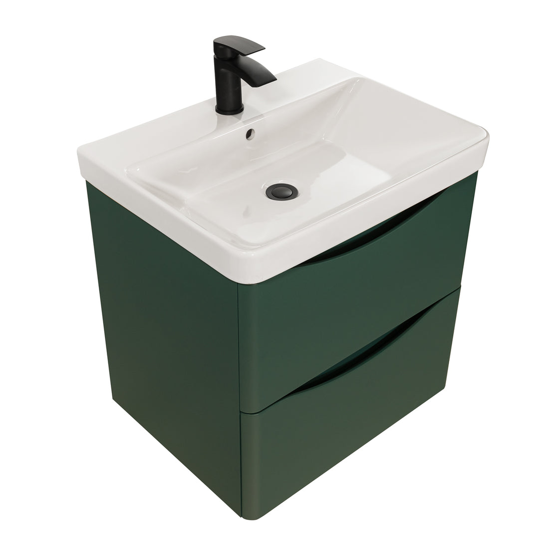 Happi 600mm Wall Hung Vanity Unit &amp; Basin - Goblin