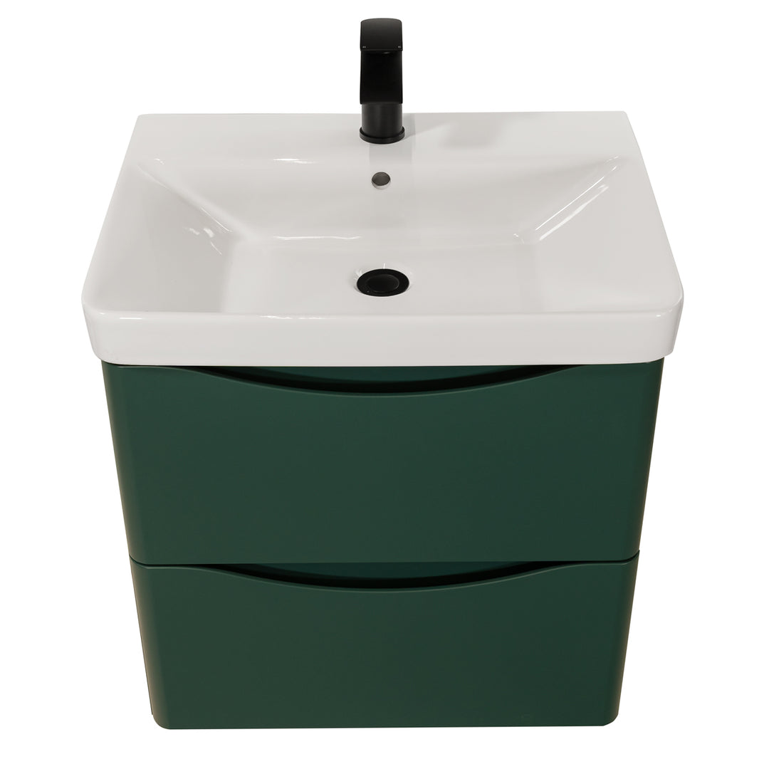 Happi 600mm Wall Hung Vanity Unit &amp; Basin - Goblin