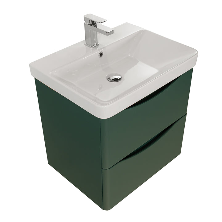 Happi 600mm Wall Hung Vanity Unit &amp; Basin - Goblin