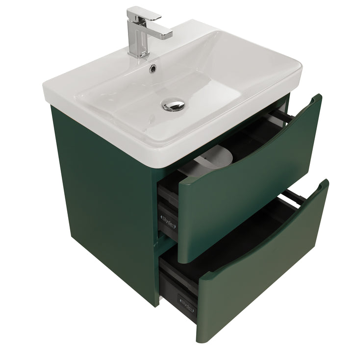 Happi 600mm Wall Hung Vanity Unit &amp; Basin - Goblin