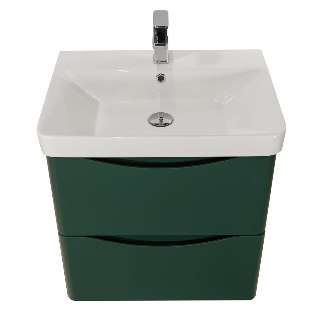 Happi 600mm Wall Hung Vanity Unit &amp; Basin - Goblin
