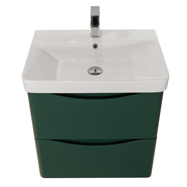 Happi 600mm Wall Hung Vanity Unit &amp; Basin - Goblin