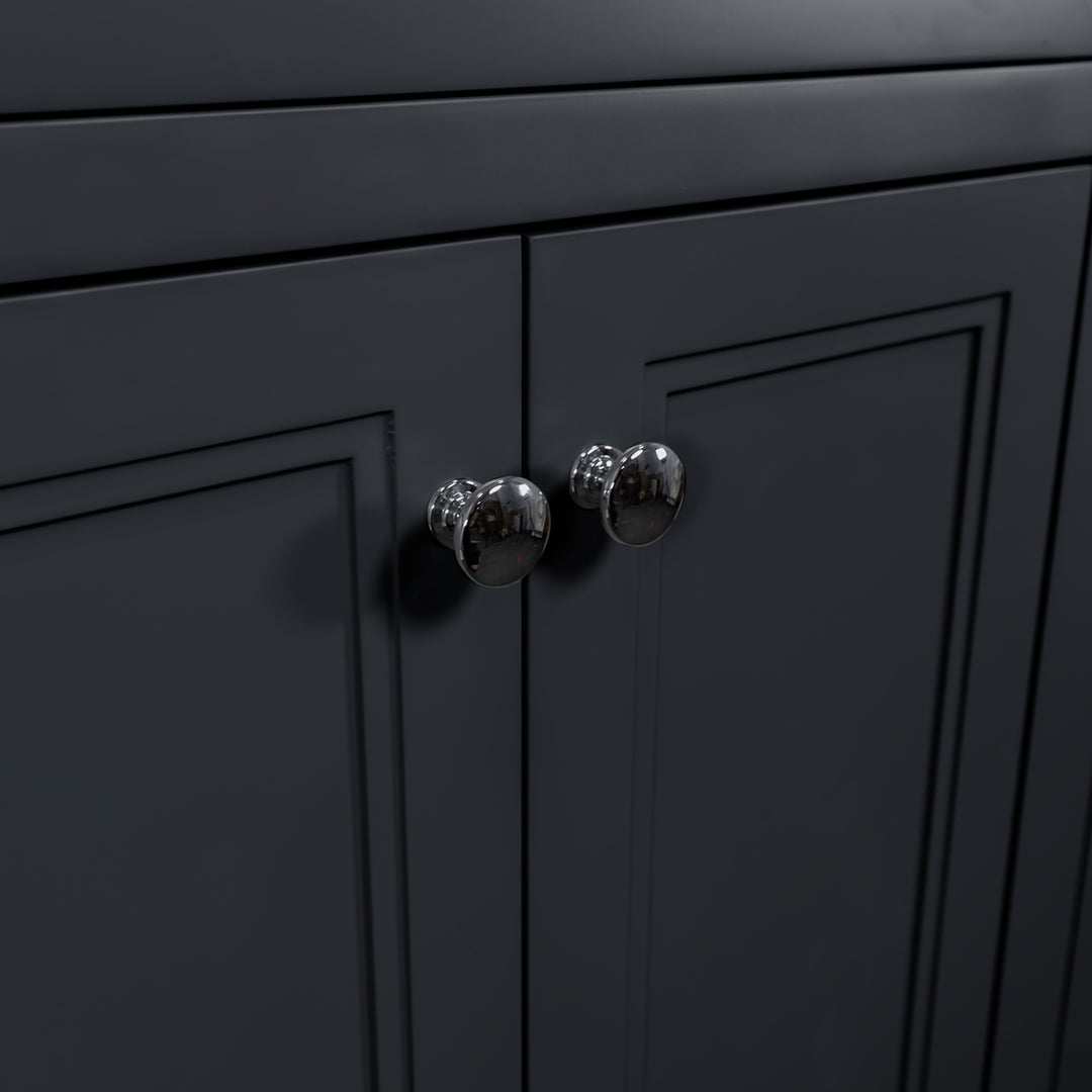 Kingsbury Classic Curved 1200mm Vanity Unit, Worktop &amp; Ceramic Basin - Anthracite
