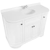 Kingsbury Classic Curved 1200mm Vanity Unit, Worktop & Ceramic Basin - White