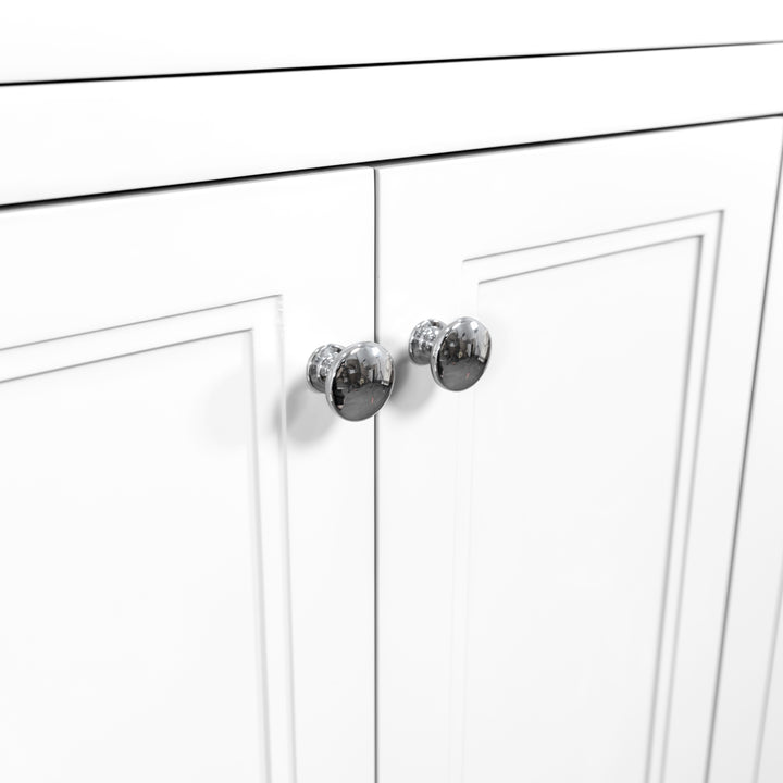 Kingsbury Classic Curved 1200mm Vanity Unit, Worktop &amp; Ceramic Basin - White