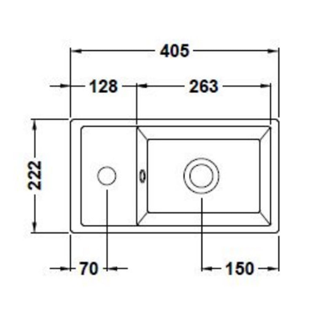 Kingsbury Traditional Basin Technical Drawing