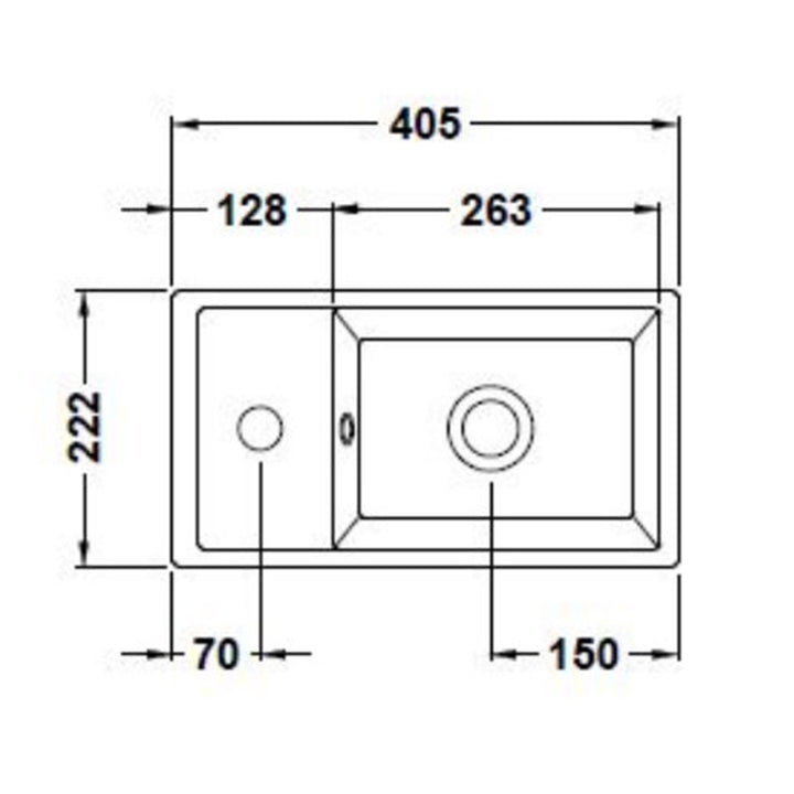 Kingsbury Traditional Basin Technical Drawing