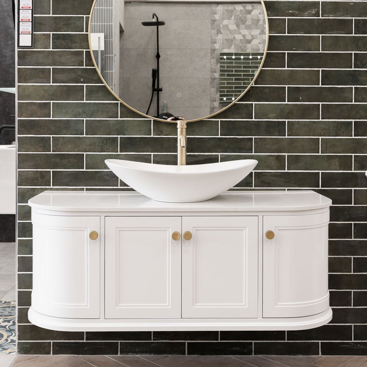 Kingsbury 1200mm Wall Hung Bathroom Bundle - White