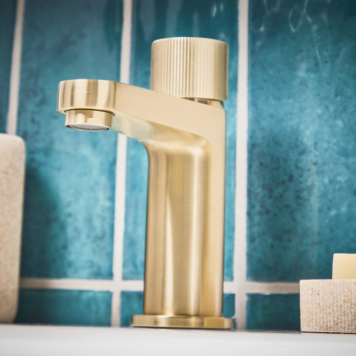Koko Basin Mixer - Brushed Brass