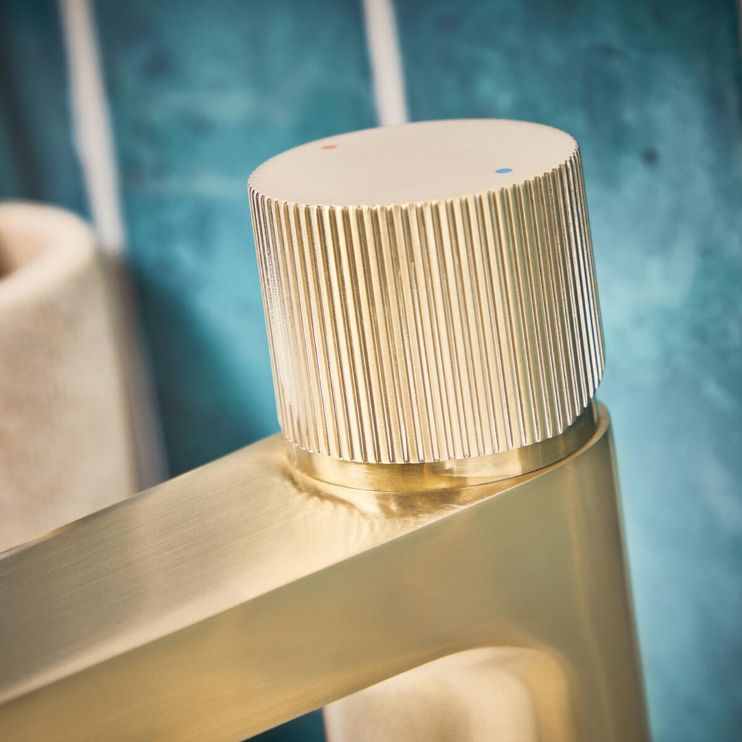 Koko Basin Mixer - Brushed Brass