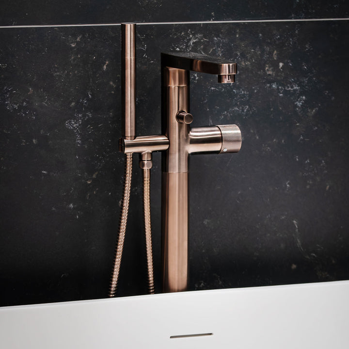 Koko Freestanding Bath Shower Mixer - Brushed Bronze