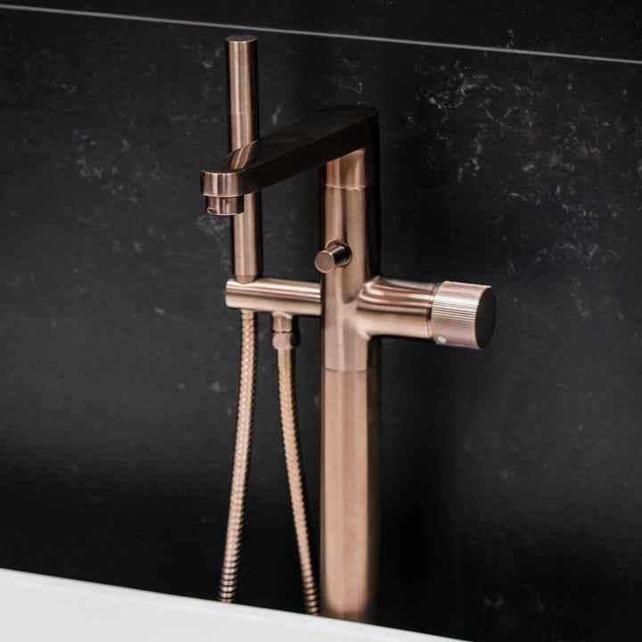 Koko Freestanding Bath Shower Mixer - Brushed Bronze