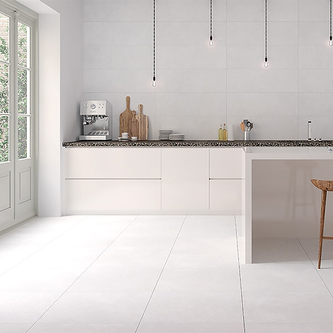 Kalos White 60 x 60cm Porcelain Floor Tile - 1.044sqm perbox