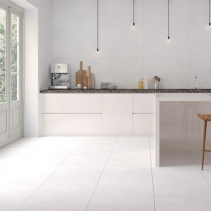 Kalos White 60 x 60cm Porcelain Floor Tile - 1.044sqm perbox