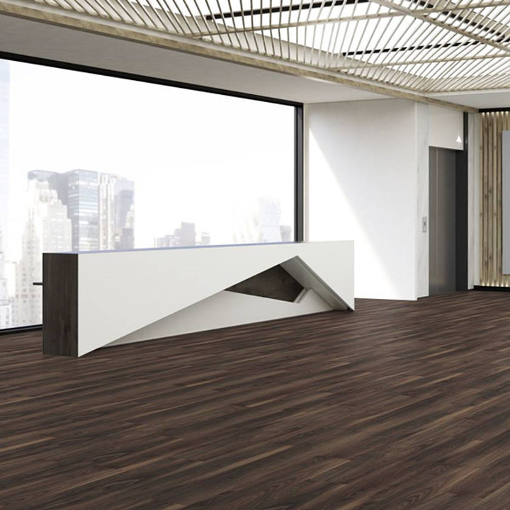 Dark Walnut 12mm Laminate Wooden Flooring - 1.48sqm per pack