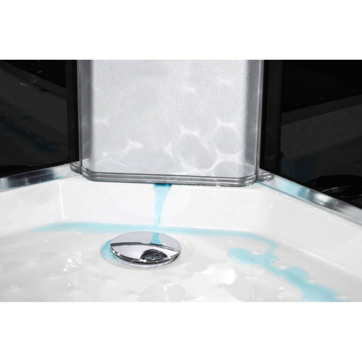Vidalux Lisbon 1350mm Whirlpool Steam Shower - Black