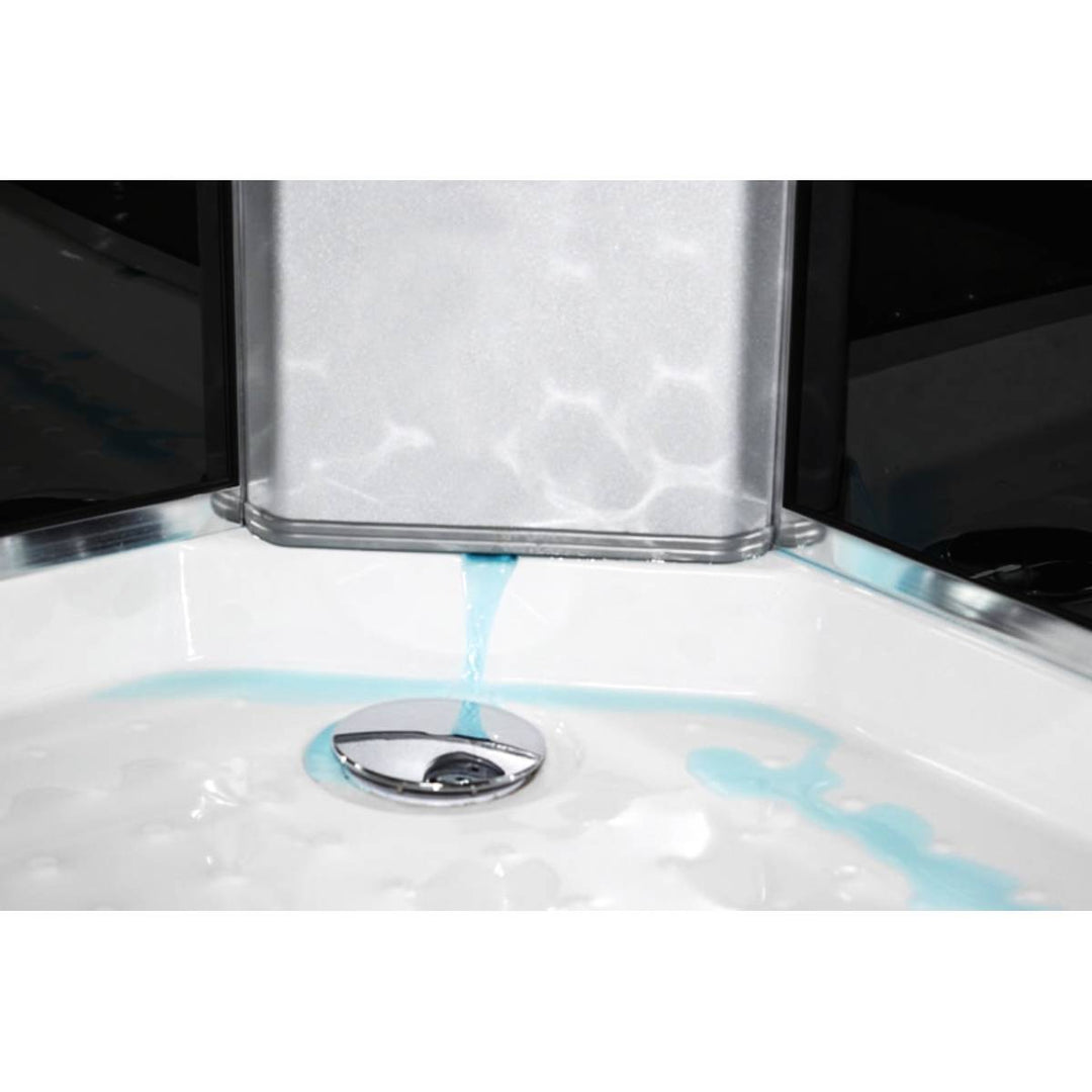 Vidalux Pure Electric 1000mm Shower Cabin Black - Lux White 9.5KW