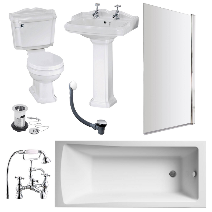 Legend Straight Traditional Shower Bath Suite