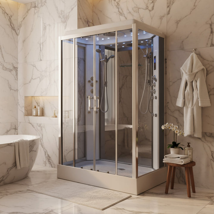Insignia Platinum 1400 x 900mm Twin Shower Cabin - Chrome
