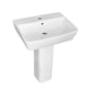 Enzo2 Square 1 Tap Hole Basin & Full Pedestal - 550mm