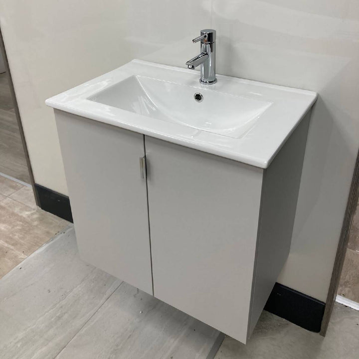 600mm Wall Hung Vanity Unit - Matt Grey