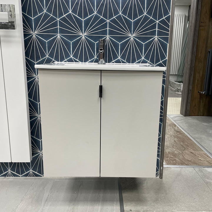 600mm Wall Hung Vanity Unit - Matt Grey