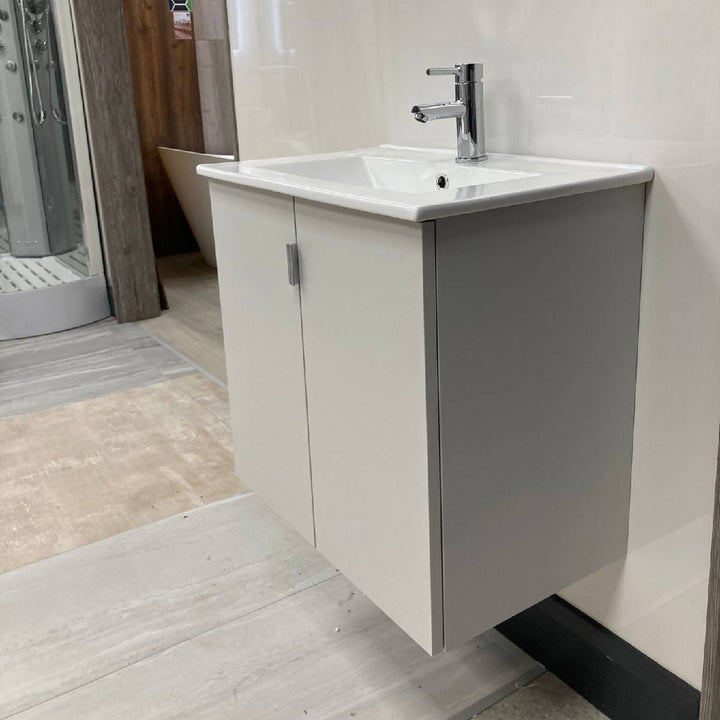 600mm Wall Hung Vanity Unit - Matt Grey