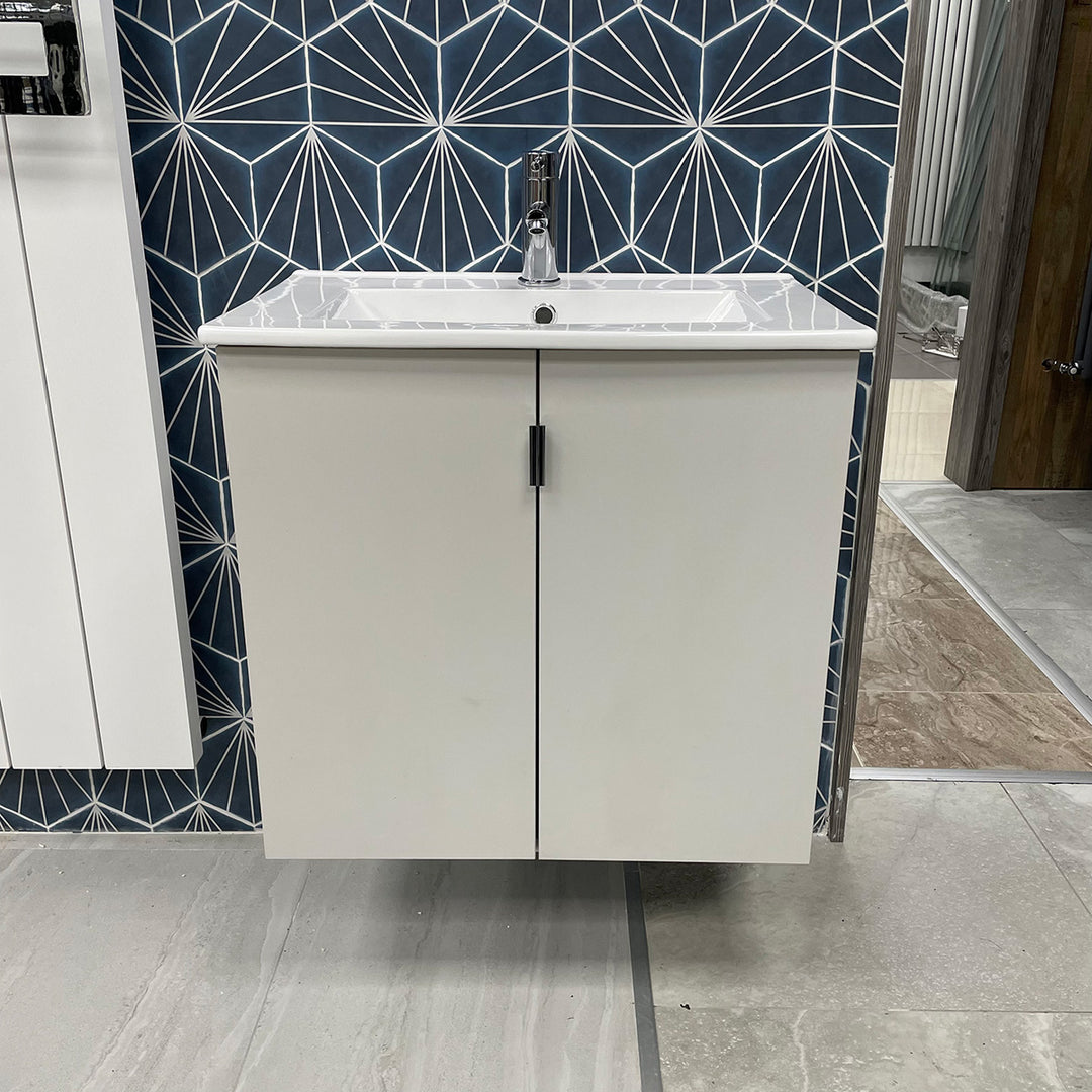 600mm Wall Hung Vanity Unit - Matt Grey