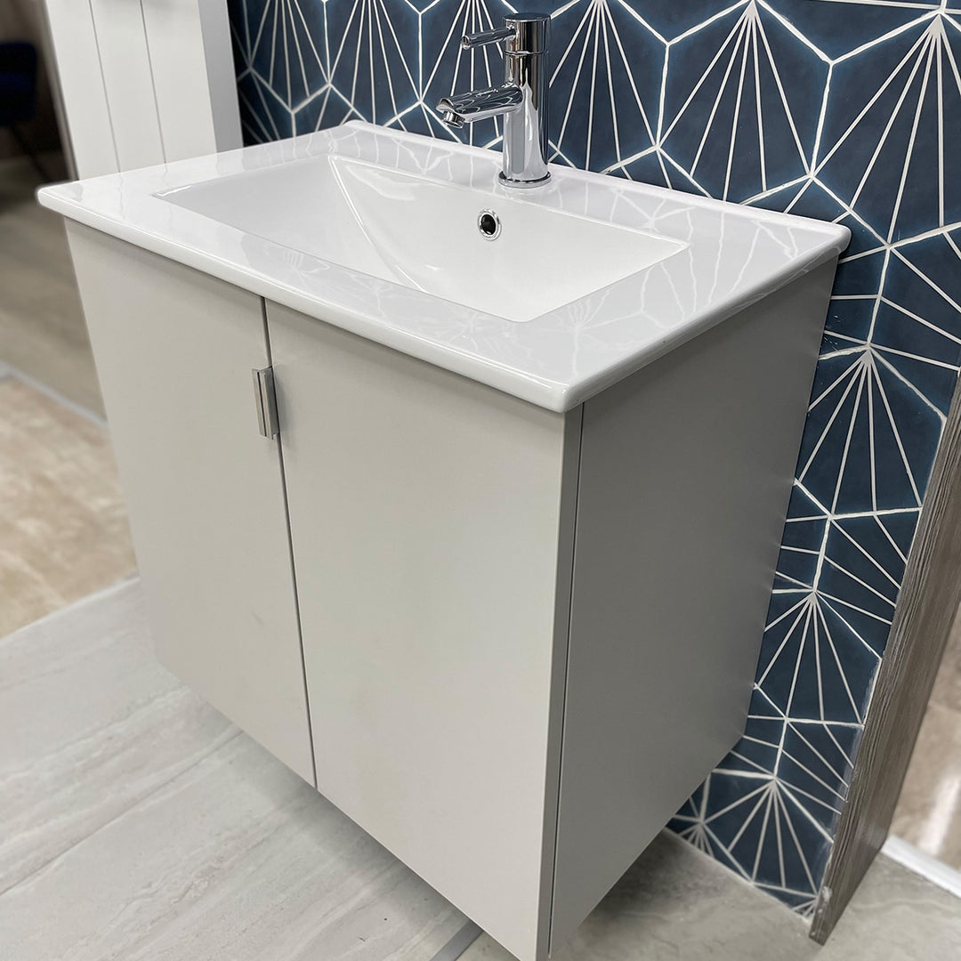 600mm Wall Hung Vanity Unit - Matt Grey