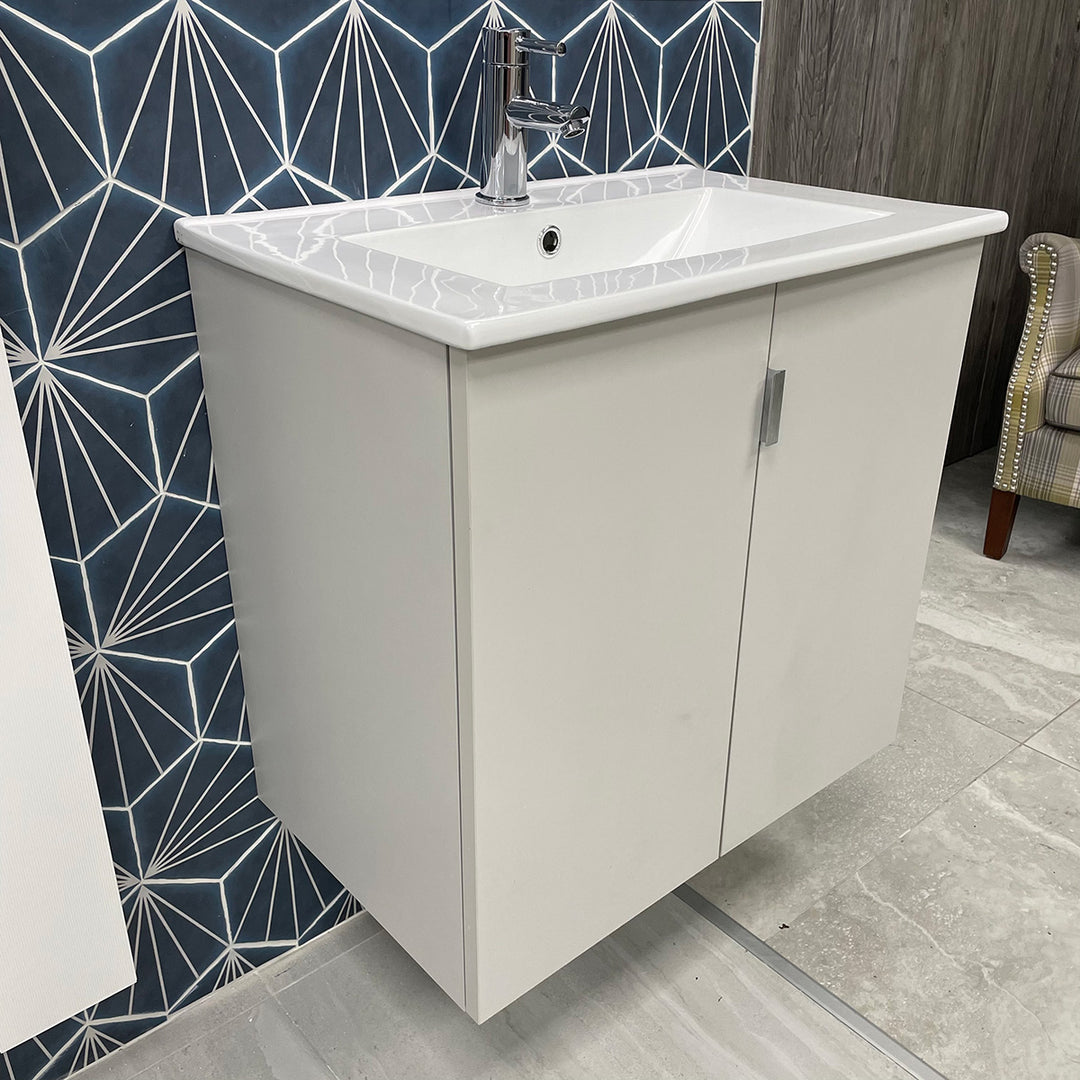 600mm Wall Hung Vanity Unit - Matt Grey