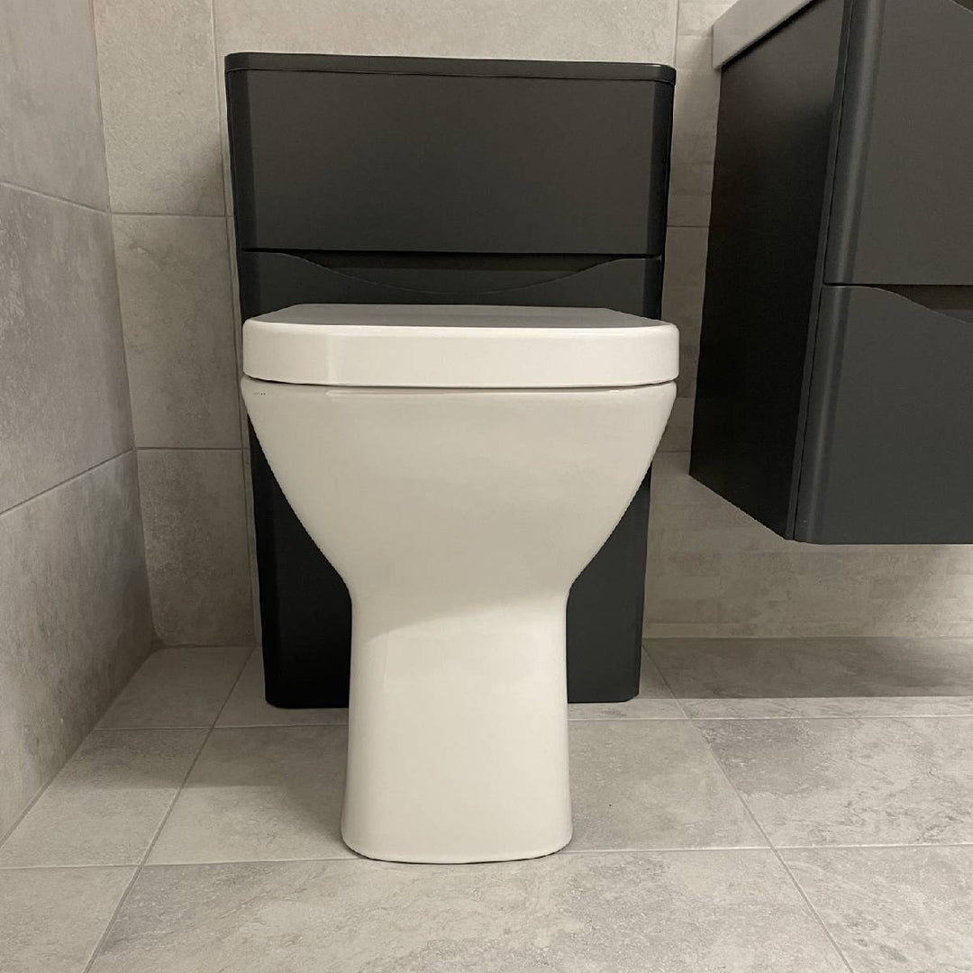 Linea Comfort Height Rimless Back to Wall Toilet &amp; Soft Close Seat