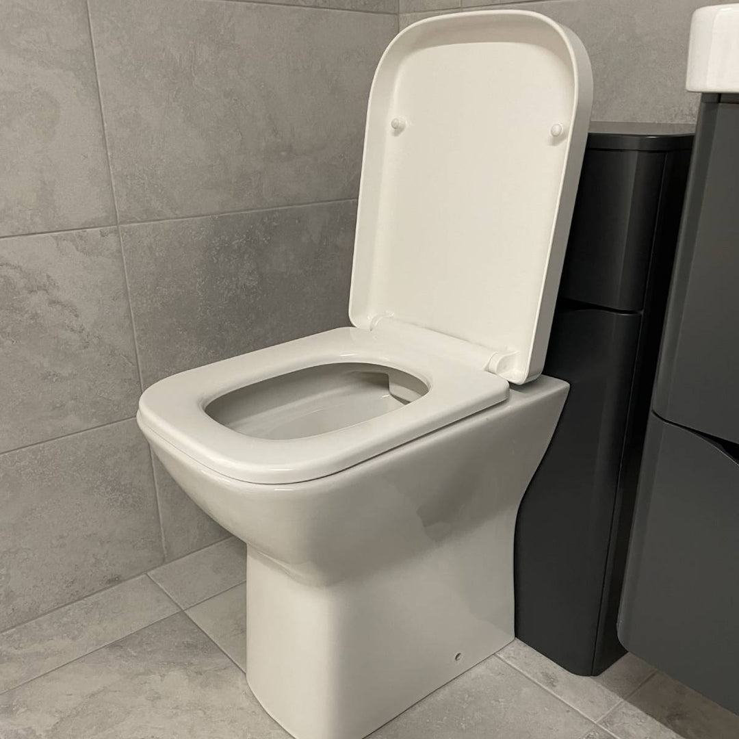 Linea Comfort Height Rimless Back to Wall Toilet &amp; Soft Close Seat
