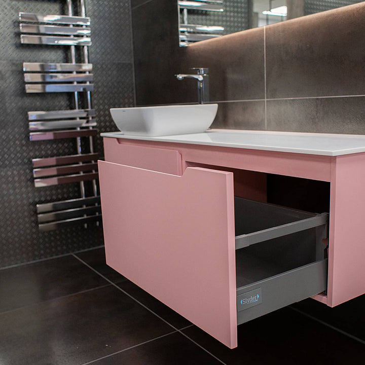 Josef Martin Linea 1500mm Wall Hung Vanity Unit &amp; Solaris Worktop - Blush