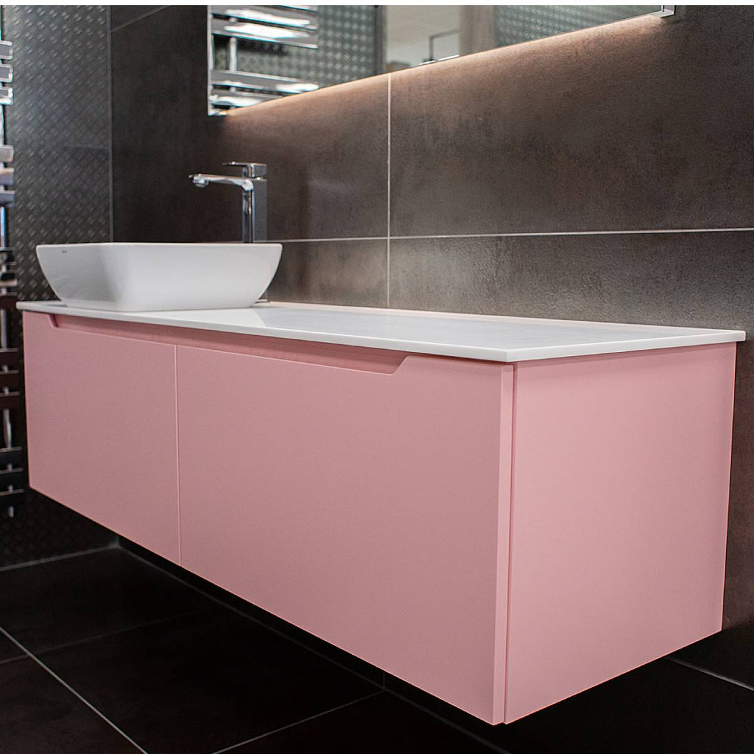 Josef Martin Linea 1500mm Wall Hung Vanity Unit & Solaris Worktop - Blush