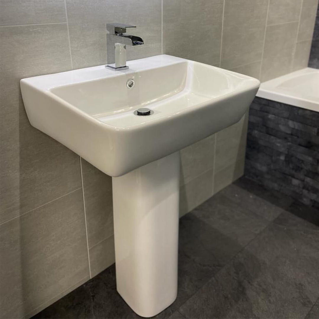 Modern Square Basin, Toilet &amp; Tap Pack