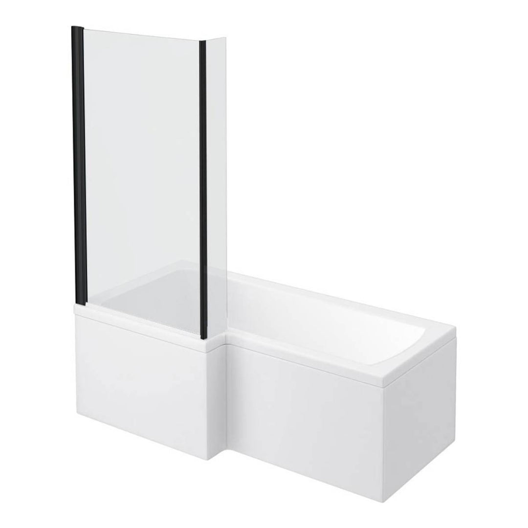 Linea Noir Shower Bath &amp; Vanity Deal - Left Hand