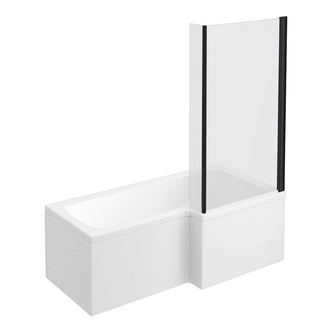 Linea Noir Shower Bath &amp; Vanity Deal - Right Hand