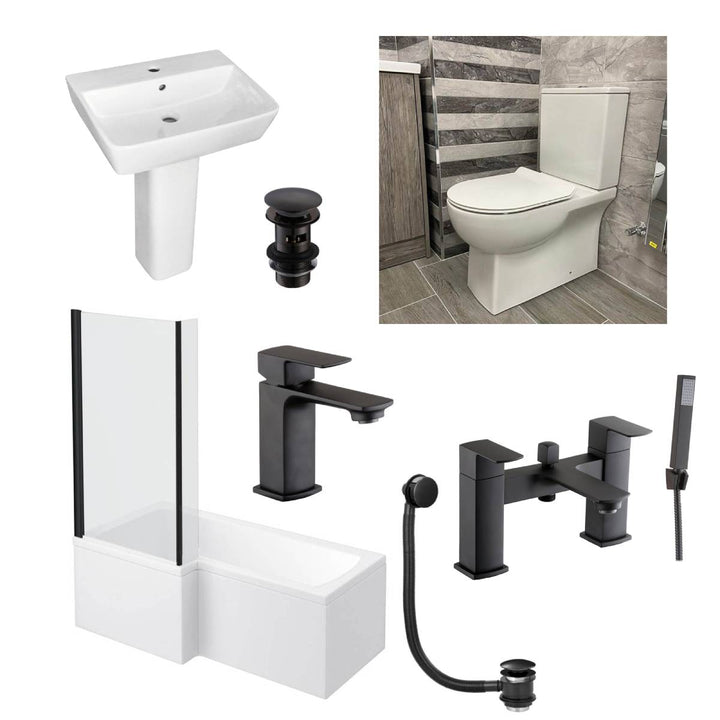 Linea Noir Shower Bath Deal - Left Hand
