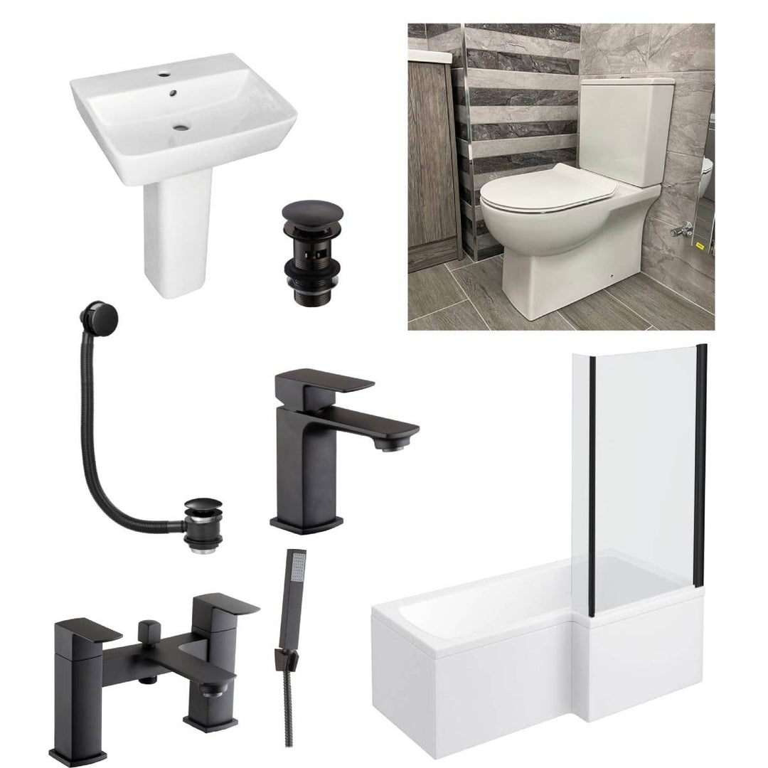Linea Noir Shower Bath Deal - Right Hand