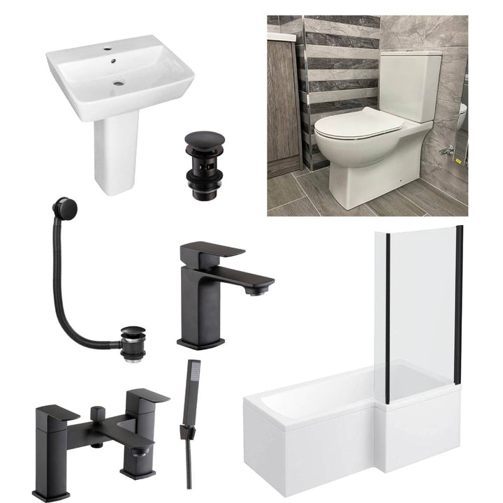 Linea Noir Shower Bath Deal - Right Hand