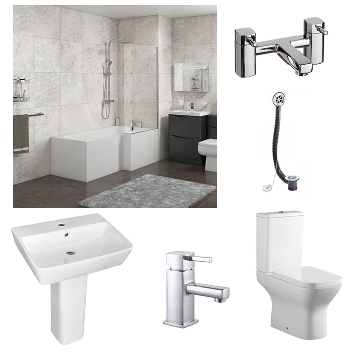 Linea Square Shower Bath Deal - Right Hand