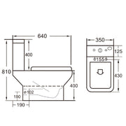 Linea Toilet, Basin & Tap Deal - Technical drawing
