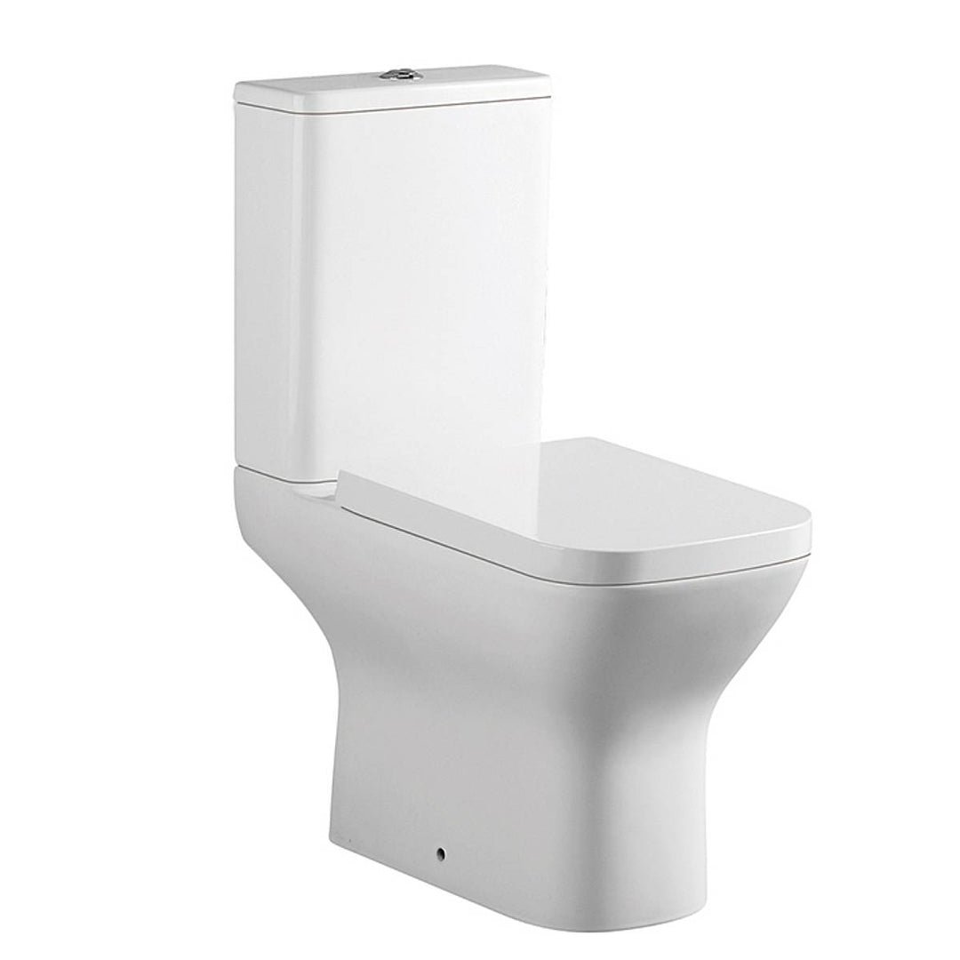 Linea Easy Plumb Close Coupled Toilet with Cyclone Flush &amp; Soft Close Seat
